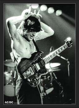 Ingelijste poster AC/DC - Angus Young 1979