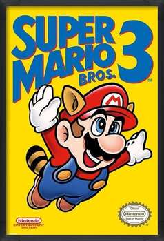 Ingelijste poster Super Mario Bros. 3 - NES Cover